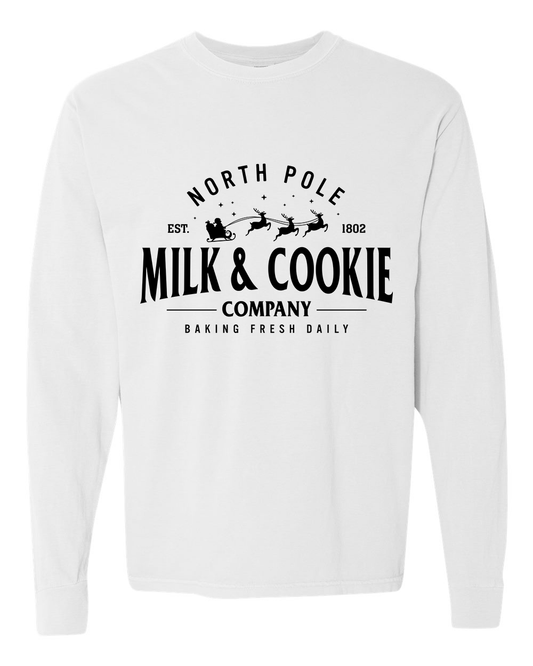 North Pole Milk & Cookie Company Long Sleeve Tee - In 2 Colors