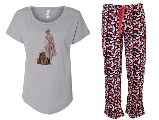 Sick of Love Ladies Shirt & Pant Pajama Set