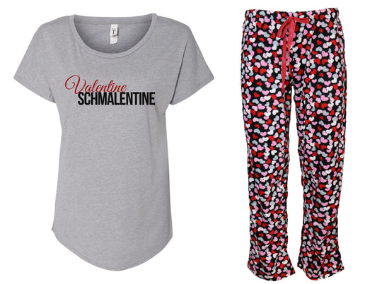 Valentine Schmalentine Ladies Shirt & Pant Pajama Set