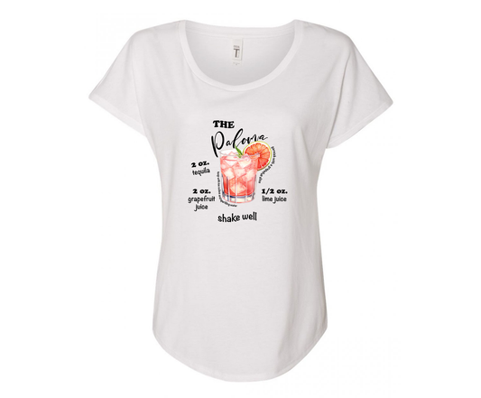 Paloma Recipe Ladies Tee Shirt - White