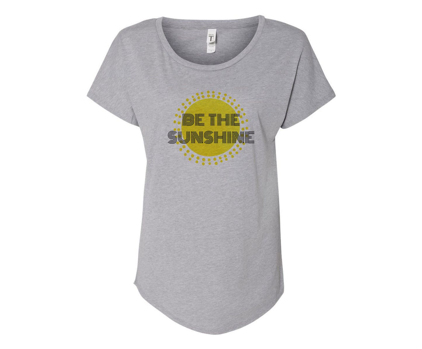 Be The Sunshine Ladies Fit Tee - In Grey & White