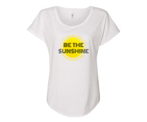 Be The Sunshine Ladies Fit Tee - In Grey & White