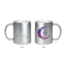 Load image into Gallery viewer, Moon Zodiac &amp; Constellation Mug In White &amp; Silver - All Signs Available