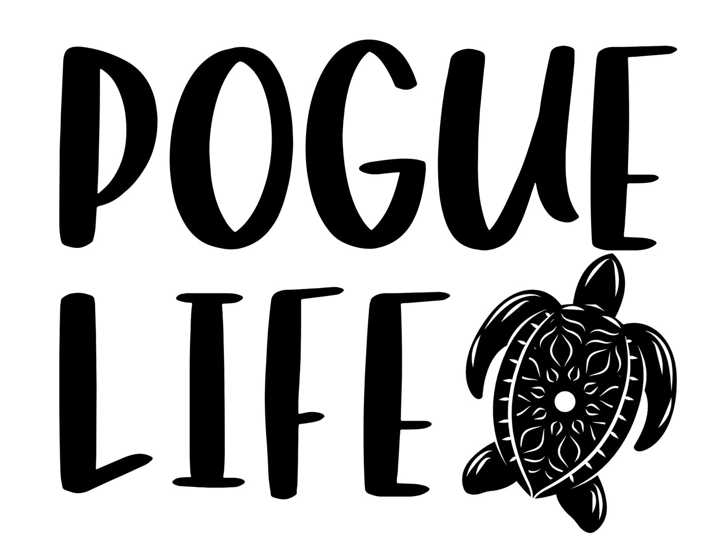 Pogue Life Turtle Tee - In Grey & White