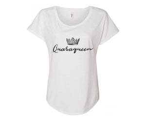 QuaraQueen Ladies Tee Shirt - In Grey & White