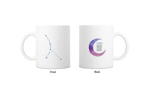 Moon Zodiac & Constellation Mug In White & Silver - All Signs Available