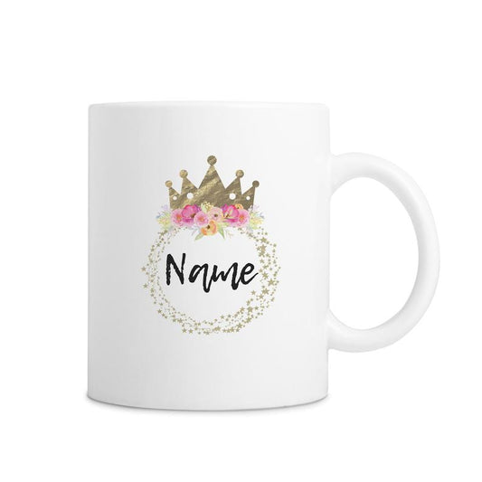 White Custom Name Fairytale Princess Mug