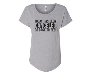 Today Has Been Canceled Ladies Tee - In Grey & White