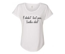 Load image into Gallery viewer, Vodka Did It Ladies Tee - In Grey &amp; White