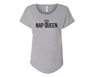 Nap Queen Ladies Tee Shirt - In Grey & White