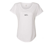 Load image into Gallery viewer, Meh Ladies Tee Shirt - In Grey &amp; White