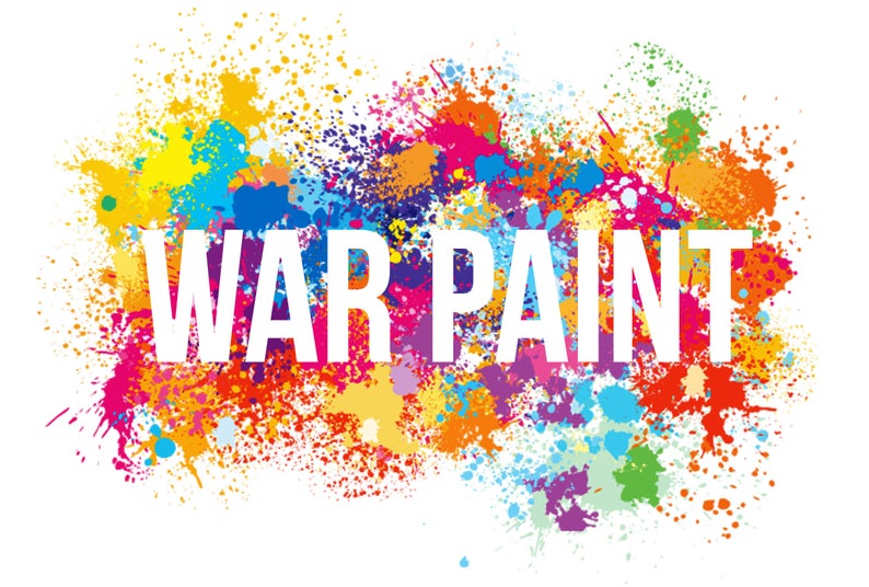 Color Splatter War Paint Canvas Zipper Bag