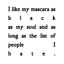Load image into Gallery viewer, Black Mascara Canvas Zipper Hate Bag