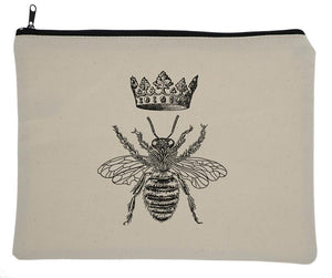 Queen Bee Canvas Zipper Bag