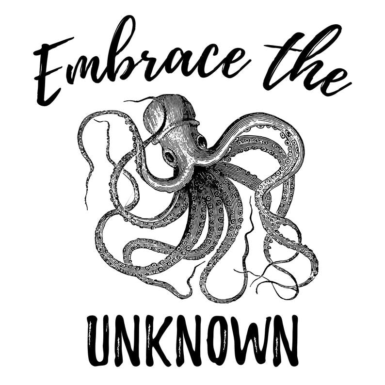 Embrace The Unknown Octopus Canvas Zipper Bag