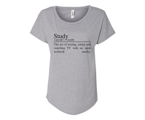 Study Definition Ladies Tee - In Grey & White