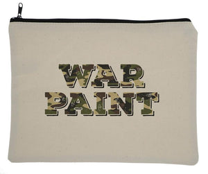 Camo War Paint Canvas Zipper Bag