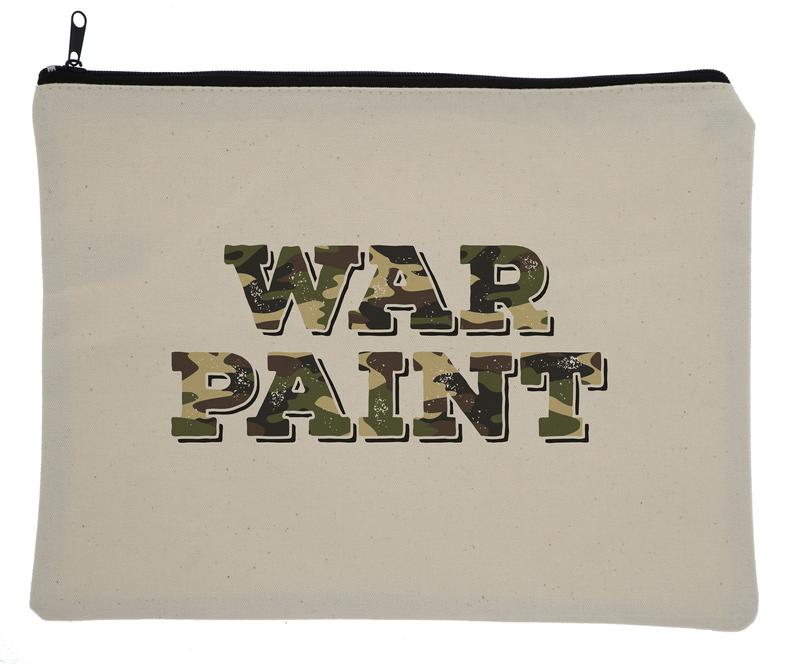 Camo War Paint Canvas Zipper Bag