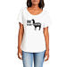 Load image into Gallery viewer, No Prob-Llama Ladies Tee Shirt - In Grey &amp; White